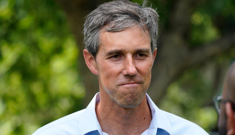 FILE - Democrat Beto O'Rourke listens to a volunteer before a Texas Organizing Project neighborhood walk in West Dallas in this June 9, 2021 file photo. OâRourke is running for governor of Texas. The former El Paso congressman announced his decision Monday, Nov. 15.