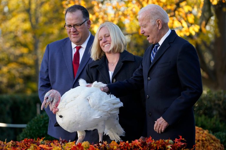 Biden pardons Thanksgiving turkey at the White House