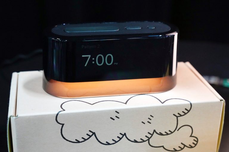 The Loftie smart alarm clock is shown on display at the Loftie booth during CES Unveiled ahead of the CES tech show, Monday, Jan. 3, 2022, in Las Vegas. Mexico's Senate approved a bill to eliminate daylight saving time on Wednesday, which will go to President AndrÃ©s Manuel LÃ³pez Obrador to be signed into law. (AP Photo/Joe Buglewicz)