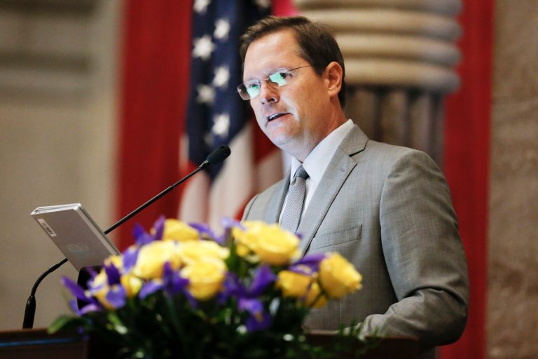 House Speaker Cameron Sexton, R-Crossville, presides over the House on the first day of the 2020 legislative session, Jan. 14, 2020, in Nashville, Tenn. 