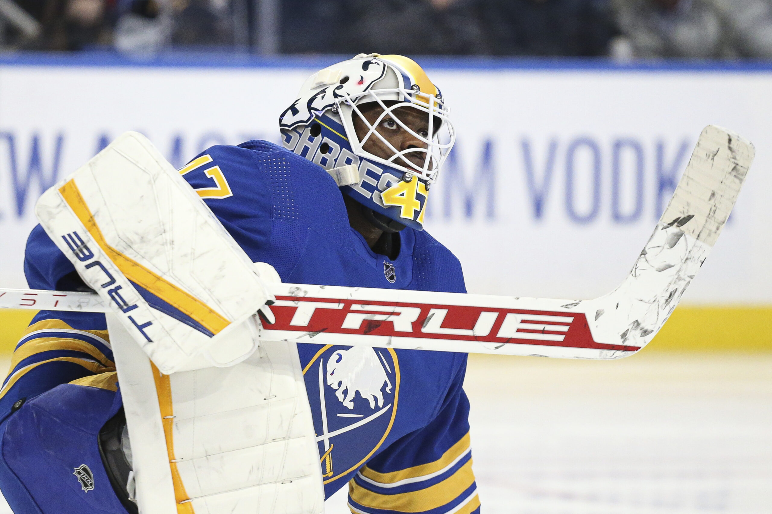 WATCH: Sabres goalie sings national anthem after recovering from injury to vocal cords