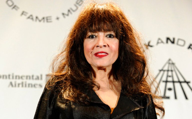 Ronnie Spector appears in the press room after performing at the Rock and Roll Hall of Fame induction ceremony on March 15, 2010, in New York. 