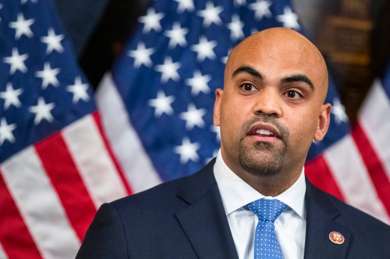 FILE - Rep Colin Allred, D-Texas, speaks during a news conference on Capitol Hill in Washington on Wednesday, June 24, 2020.