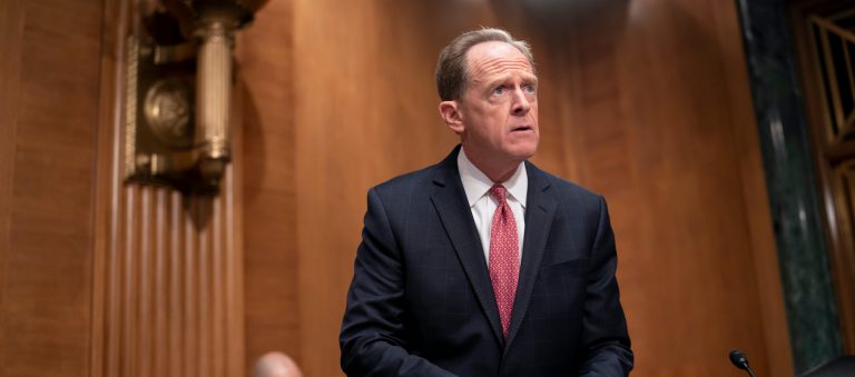 Sen. Pat Toomey, R-Pa., the ranking member of the Senate Banking Committee, arrives to hear from members of the Council of Economic Advisers on the state of the economy and inflation, at the Capitol in Washington, Thursday, Feb. 17, 2022. Toomey on Wednesday said voters remain concerned about the economy after a bombshell leak from the Supreme Court suggested Roe v. Wade may be overturned. (AP Photo/J. Scott Applewhite)

                                                                                                                                                                                                                                                                                