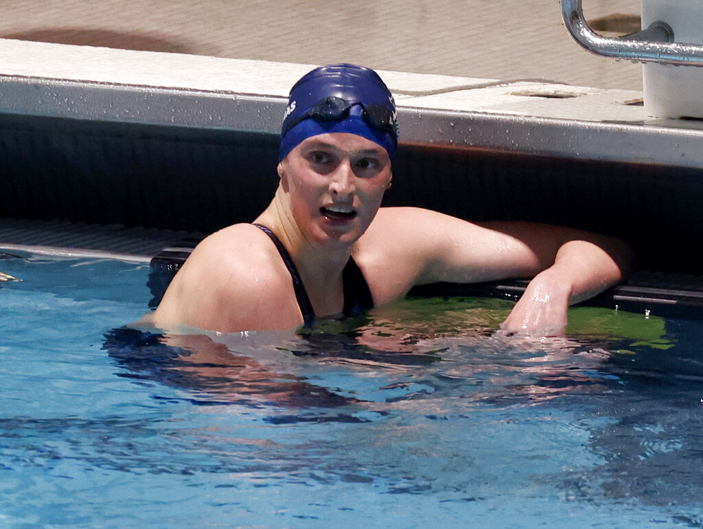 Transgender swimmer Lia Thomas sets record in Ivy League’s 500-yard freestyle