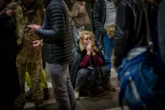 Large blasts heard in Kyiv as Russian forces converge on Ukrainian capital