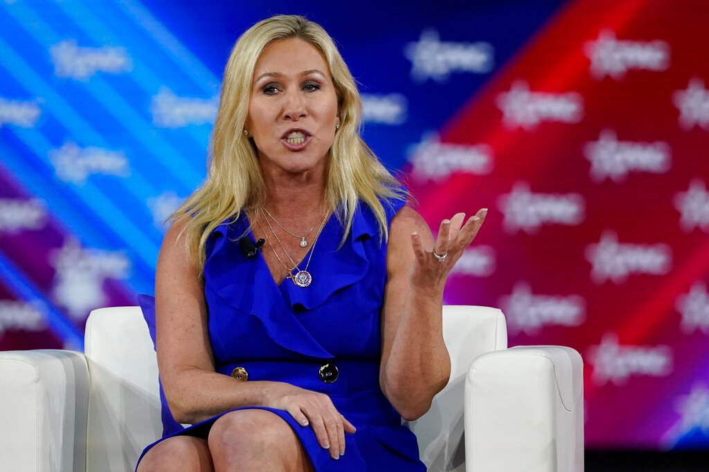 Marjorie Taylor Greene ends CPAC in crisis mode