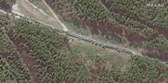 Satellite images show 40-mile Russian military convoy near Kyiv