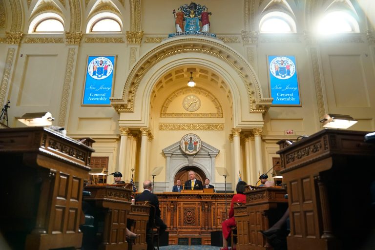 Gov. Phil Murphy (D-NJ) speaks during his budget address in Trenton, New Jersey, Tuesday, March 8, 2022.