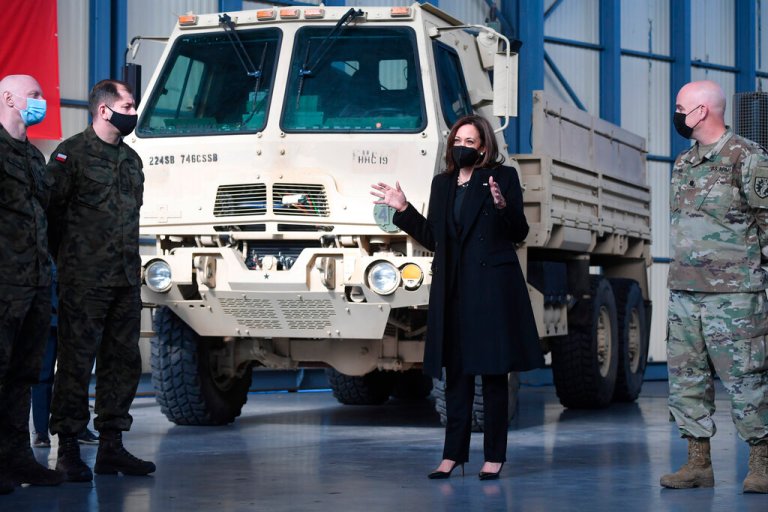 Laughs and gaffes as Harris meets nervous allies with war at their borders