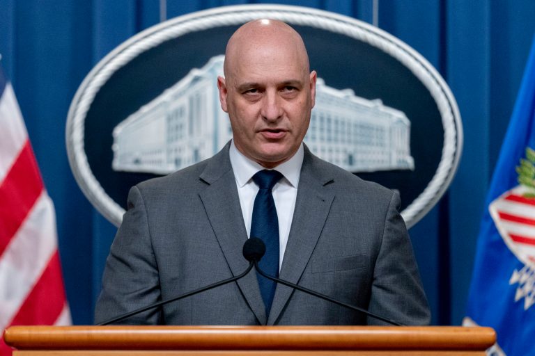FBI's Counterintelligence Division Assistant Director Alan E. Kohler Jr. speaks at a news conference at the Justice Department in Washington, Wednesday, March 16, 2022, to discuss recent law enforcement actions to address transnational repression. (AP Photo/Andrew Harnik)