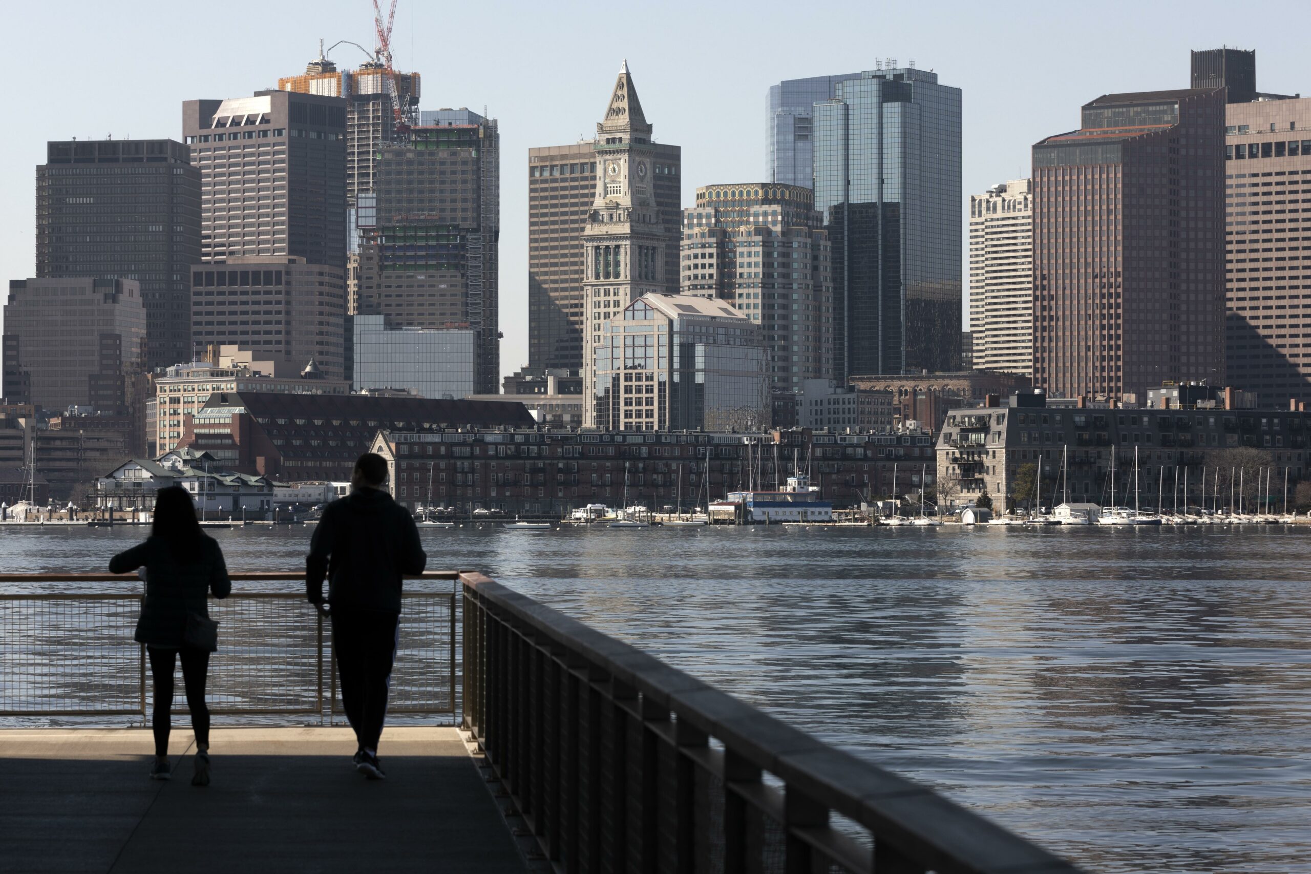 Father and son rescued after boat sinks in Boston Harbor