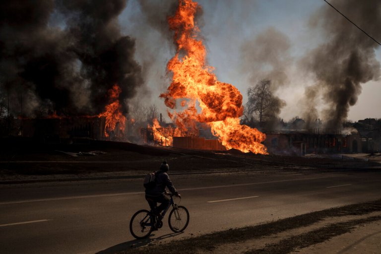 Russia launches second attack damaging Ukrainian Holocaust memorial
