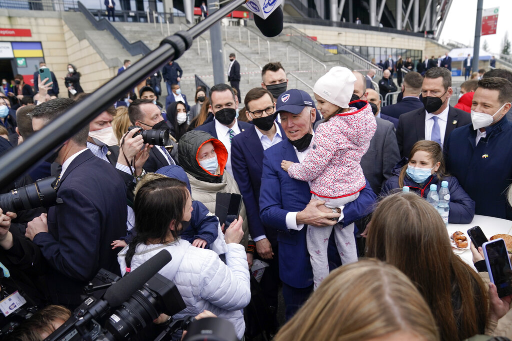 Biden slams ‘butcher’ Putin while meeting with Ukrainian refugees