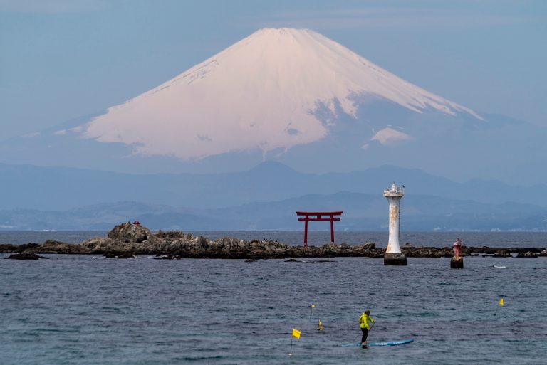 Mount Fuji is pictured.