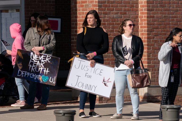 SEE IT: Johnny Depp fans travel and camp outside courthouse in support