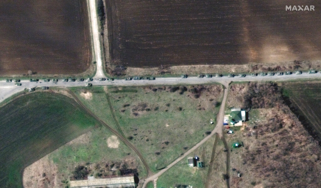 Satellite images show new Russian convoy and staging areas for next phase of invasion
