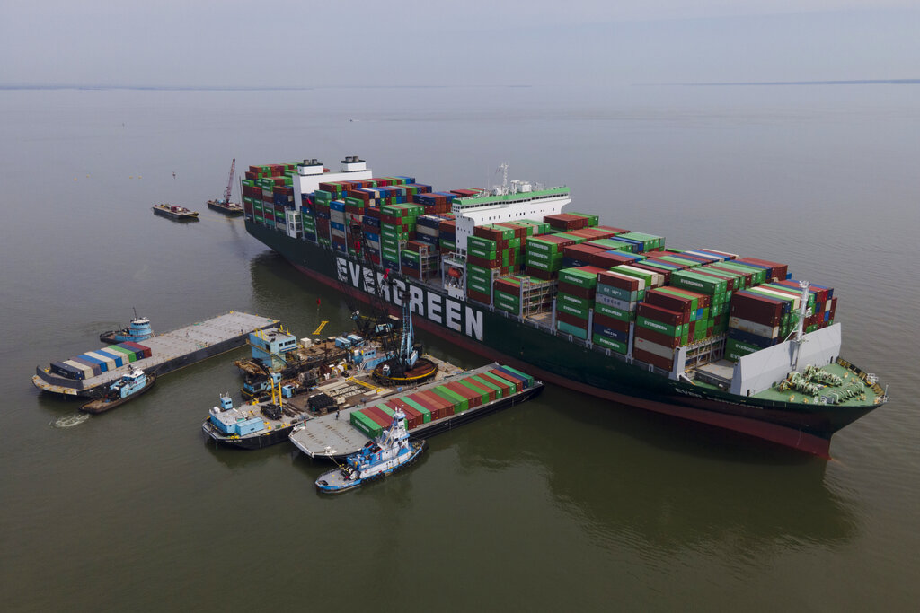 Cargo ship that ran aground in Chesapeake Bay freed