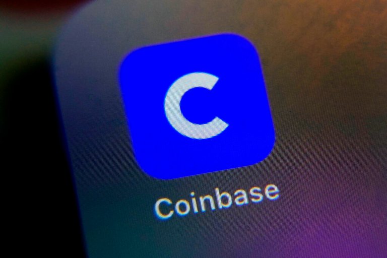 The mobile phone icon for the Coinbase app is shown in this photo, in New York, Tuesday, April 13, 2021.