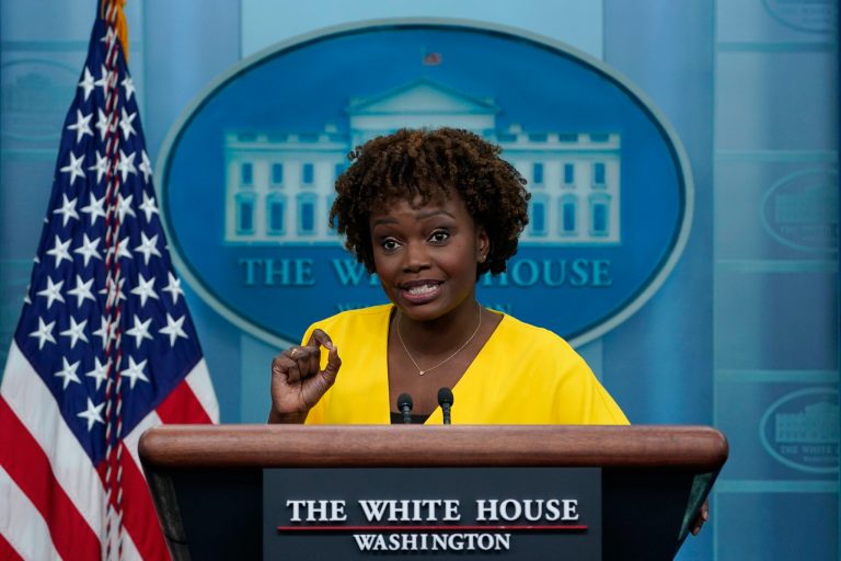 White House press secretary Karine Jean-Pierre heartily criticized Oklahoma Gov. Kevin Stitt for signing the nation's 