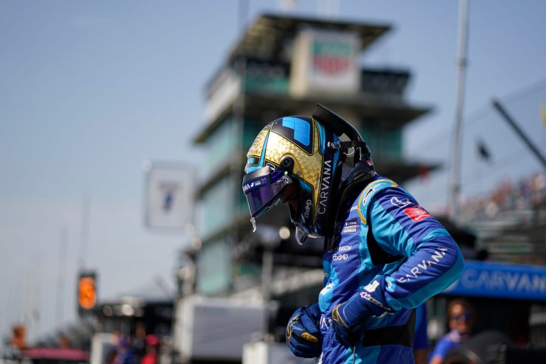 WATCH: NASCAR legend Jimmie Johnson eyes first-place finish in debut Indy 500