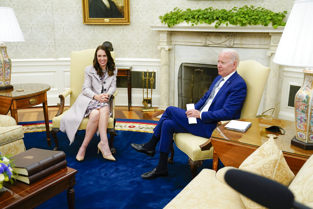 ‘Slaughter of innocents’: Biden and New Zealand leader discuss domestic extremism