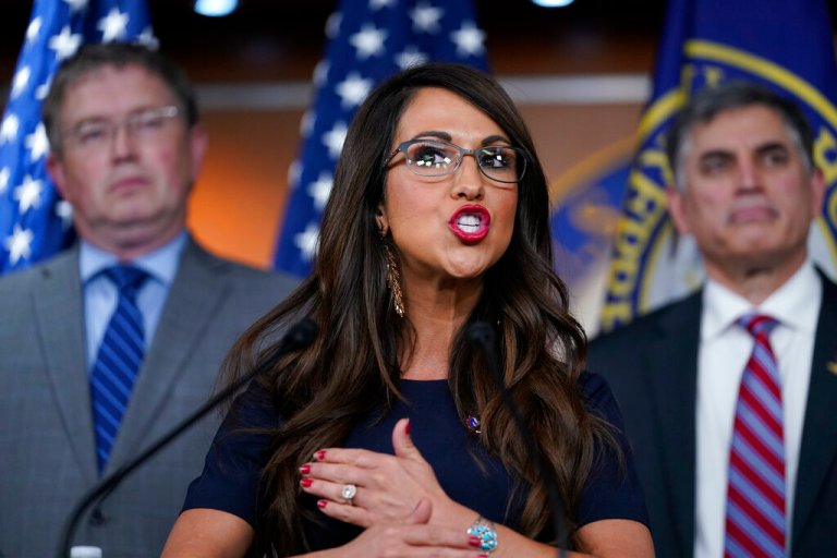 Rep. Lauren Boebert, R-Colo., speaking on the Second Amendment on June 8, 2022, is being targeted by crossover voting.