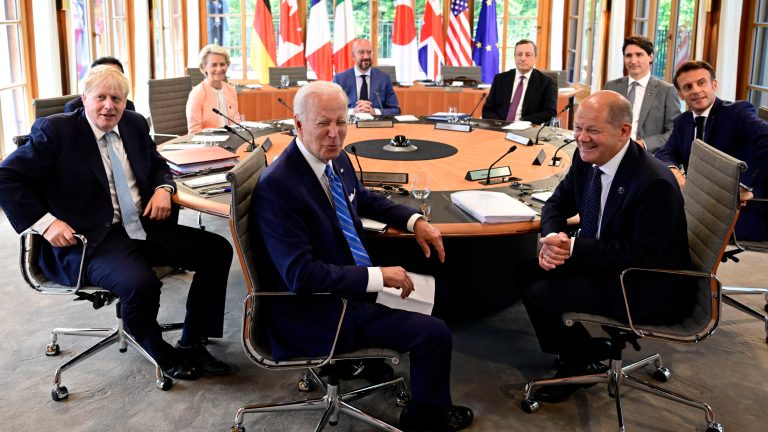 G-7 leaders mock photo of Putin riding horse shirtless