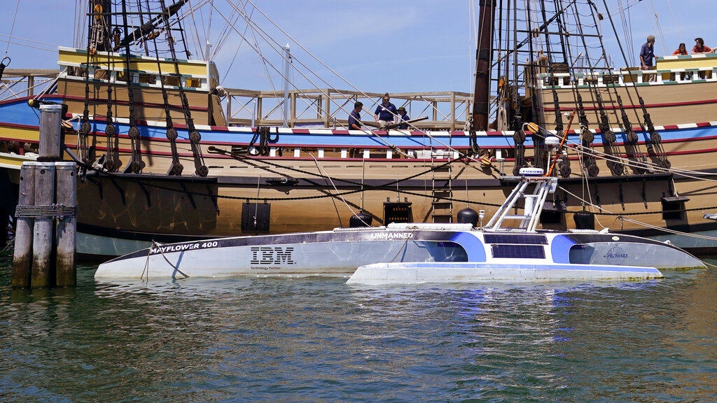 Crewless robotic boat retraces Mayflower 1620 voyage