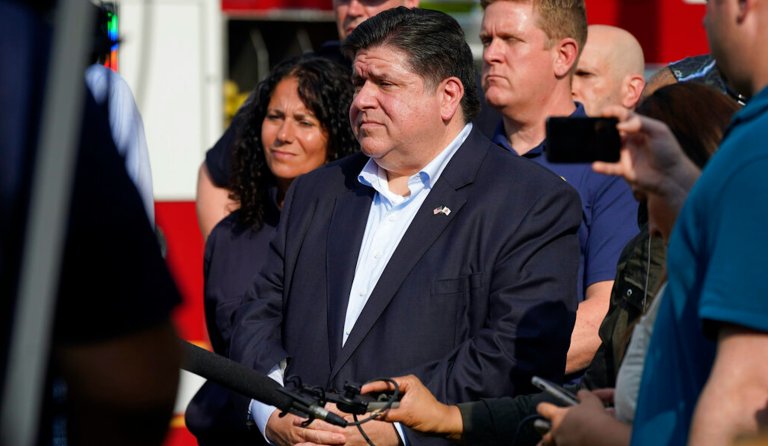 Illinois Gov. J.B. Pritzker decried mass shootings as a 