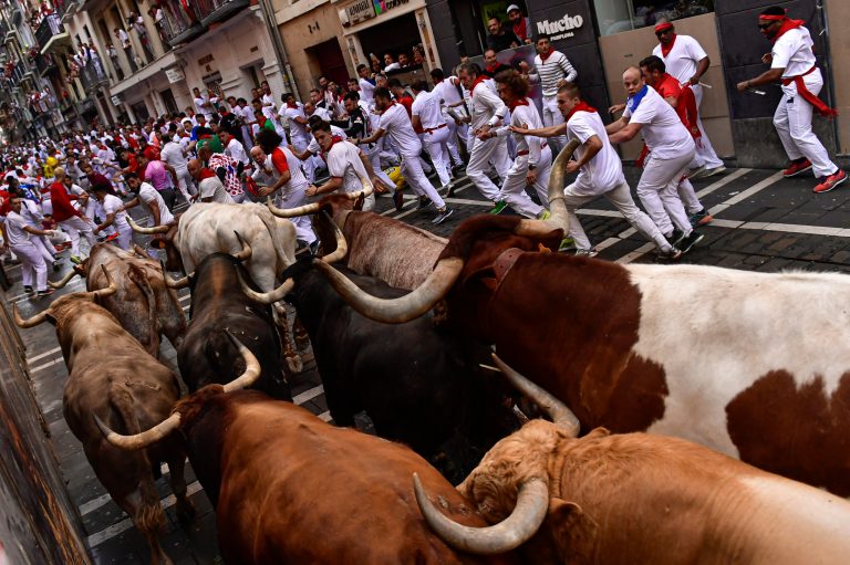 Six injured, none gored during Spain’s first bull run since 2019