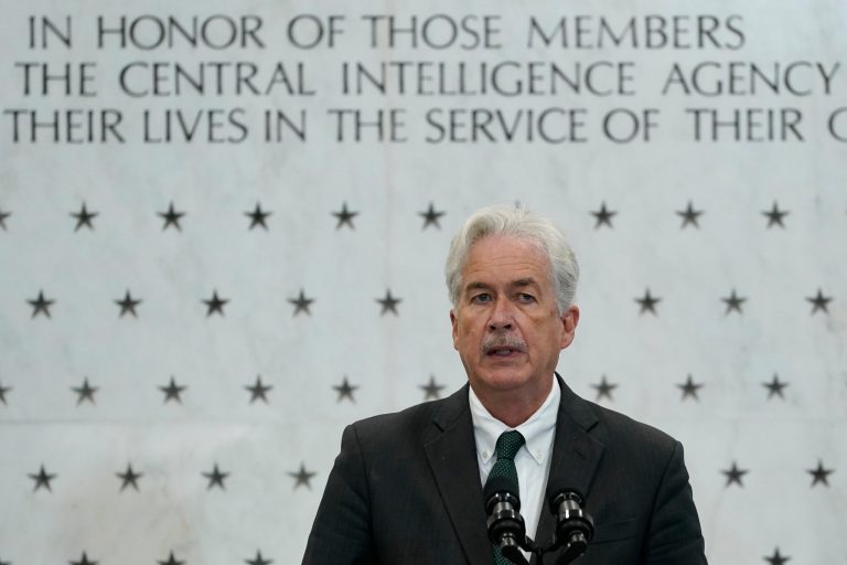 Central Intelligence Agency Director William Burns speaks at the Central Intelligence Agency headquarters in Langley, Va., Friday, July 8, 2022. Burns claimed on July 21, 2022 that Vladimir Putin is 