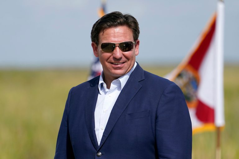 Florida Gov. Ron DeSantis attends a media event regarding the 2022 Florida Python Challenge, June 16, 2022, in Miami.