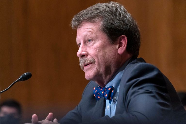 FILE - U.S. Food and Drug Administration Commissioner Robert Califf testifies during a Senate Committee on Health, Education, Labor and Pensions hearing.