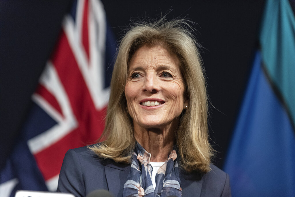 Australia Ambassador Caroline Kennedy accuses male reporter of talking over woman