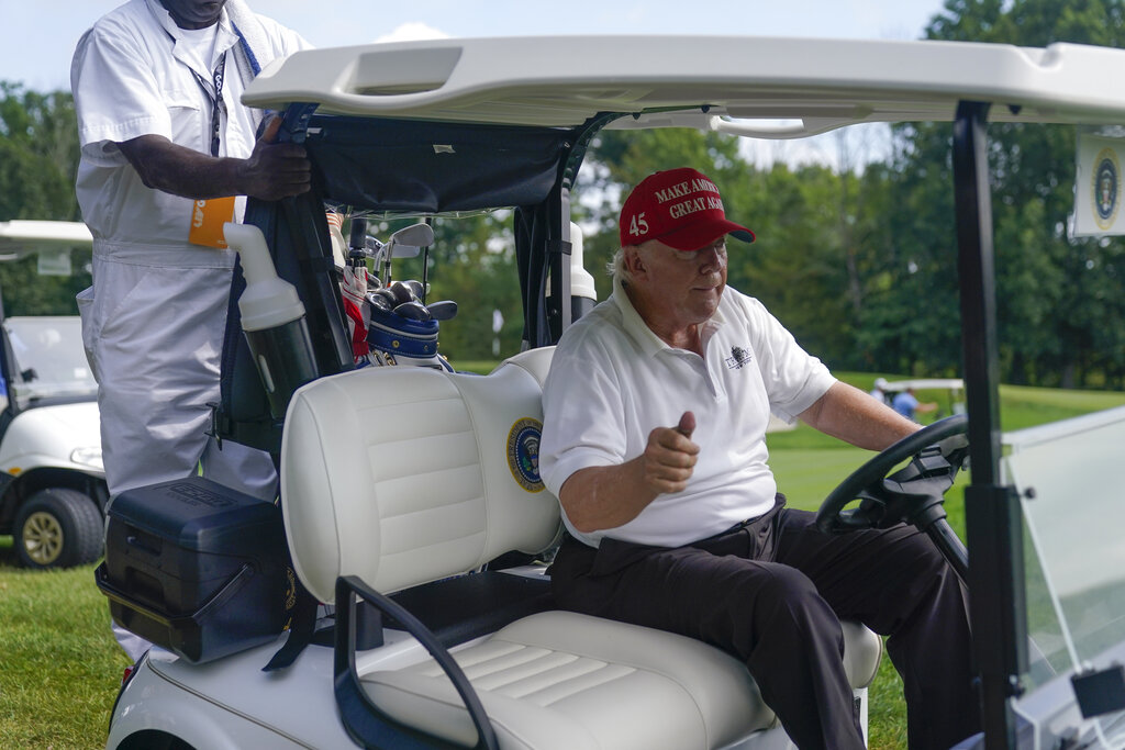 Trump used presidential seal all over LIV golf tournament