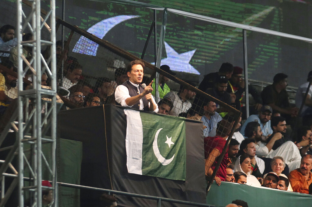 Pakistan’s Imran Khan charged under anti-terrorism act for alleged threats