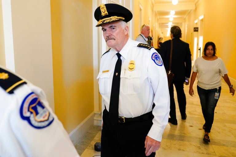 U.S. Capitol Police Chief Tom Manger is seen on Thursday, June 9, 2022, in Washington.
