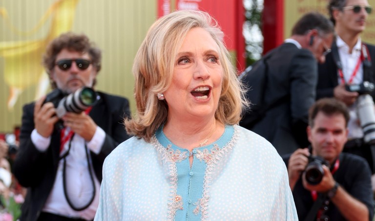 Hilary Clinton is pictured.