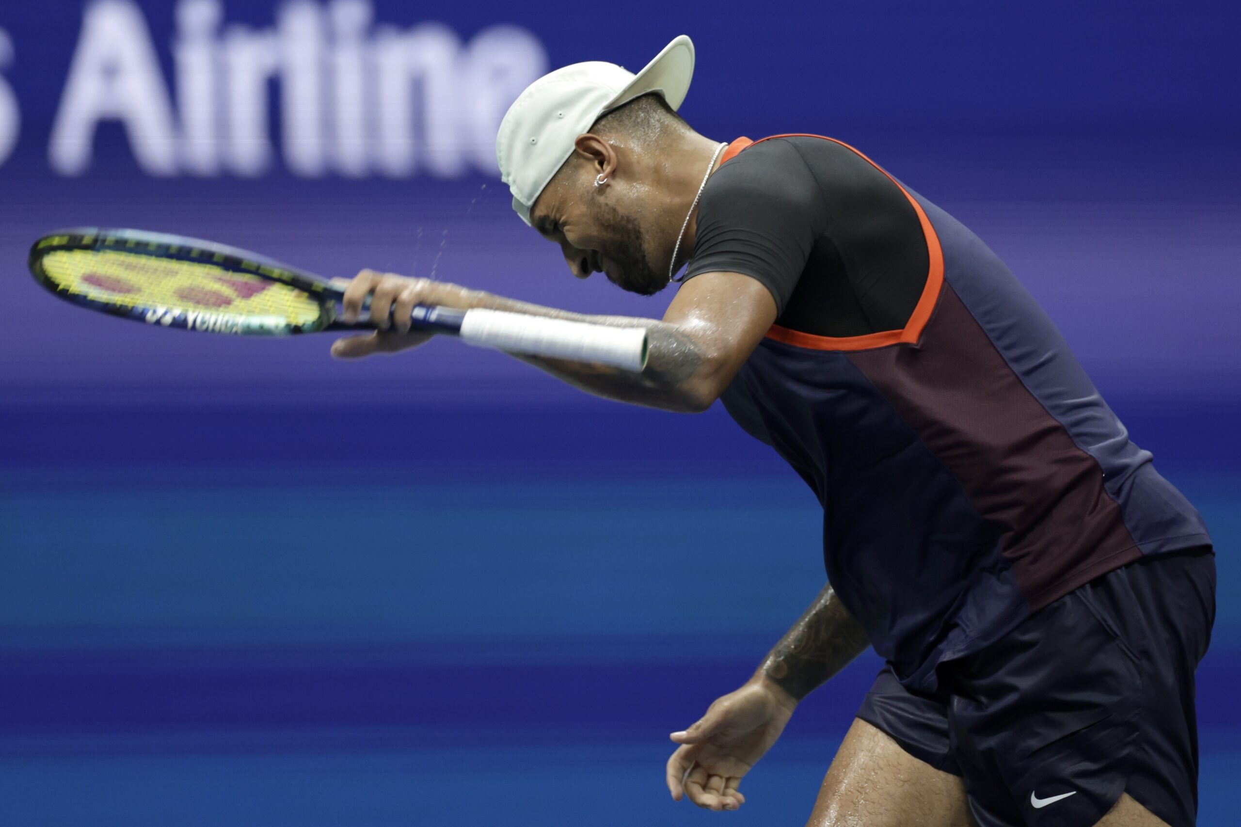 WATCH: Nick Kyrgios throws down rackets after losing quarterfinal match in US Open