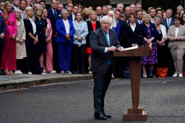 ‘Well, this is it folks’: Boris Johnson delivers farewell address