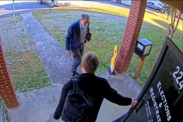 Footage shows Trump allies spending hours in Georgia election office day of breach