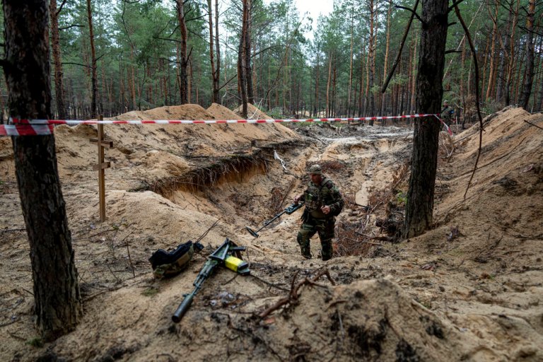 Zelensky says ‘mass burial sites’ found in recently liberated city