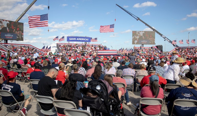 Trump hammers Texas voters at rally on dangers at nearby border