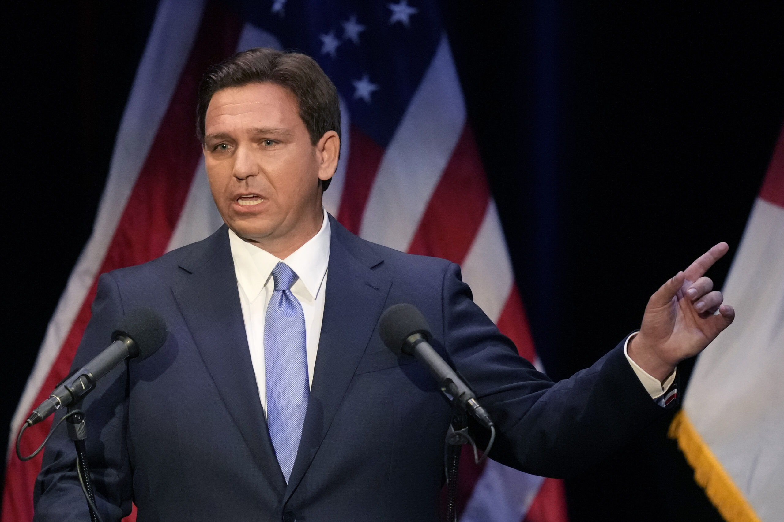 WATCH: Ron DeSantis pauses press conference after woman passes out near him