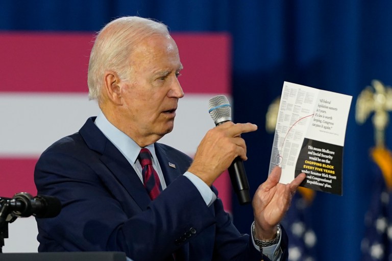 President Joe Biden enthusiastically courted the votes of Florida seniors Tuesday, hammering home his administration's efforts to lower prescription drug prices and claiming Republicans will undo that work should they take back Congress in November.