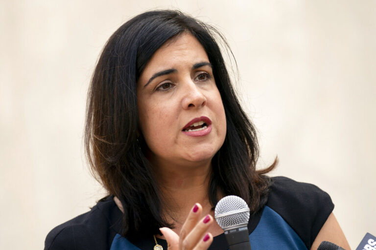Rep. Nicole Malliotakis, R-N.Y., speaks during a news conference, on Aug. 15, 2022, in New York.