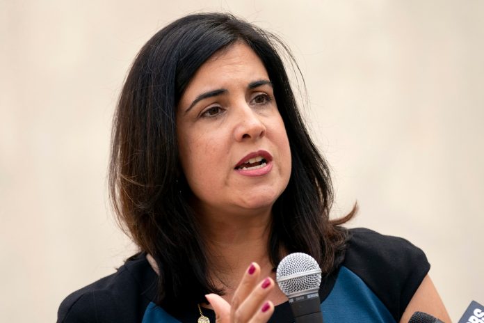 Rep. Nicole Malliotakis, R-N.Y., speaks during a news conference, on Aug. 15, 2022, in New York.