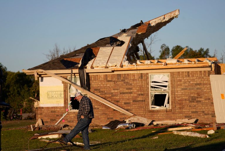 Big rigs topple in Texas as tornado watch is issued across three states