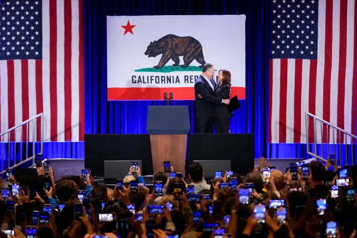 Harris’s husband tells Democrats to rally behind VP in 2024 if Biden steps aside